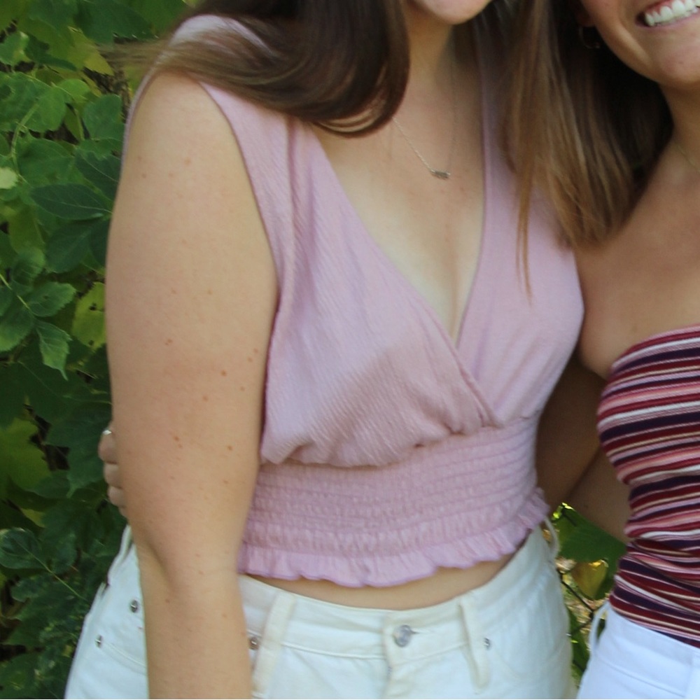 Pink Urban Outfitters Cropped Tank